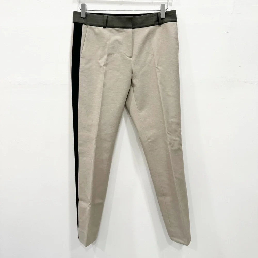 Kate Spade Margaux Tuxedo Stripe Trouser Pants Cotton Size 4